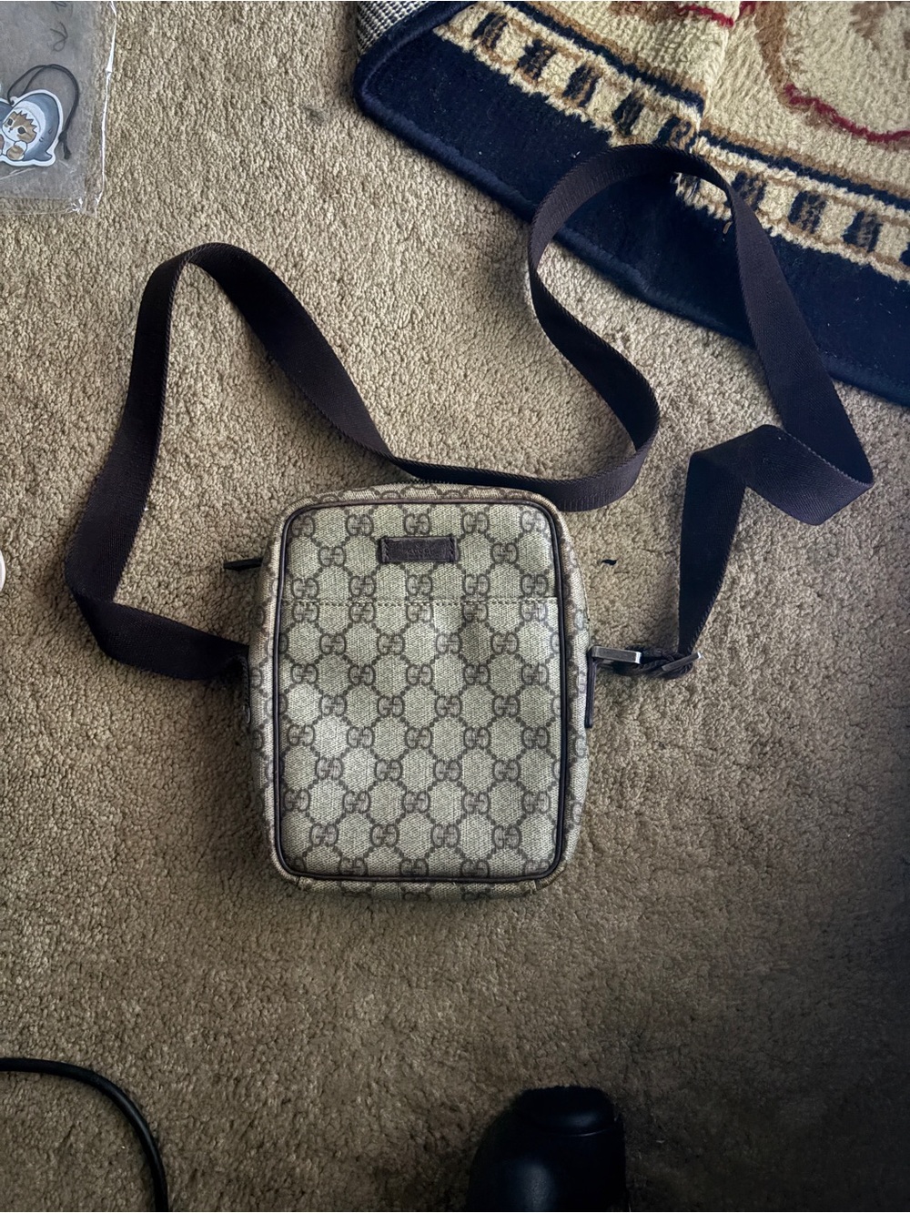 Gucci Brown/Beige GG Canvas Messenger Crossbody